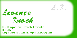 levente knoch business card